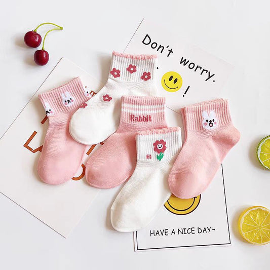 مجموعة 6 شرابات قطن اطفالي 4-6 سنوات
